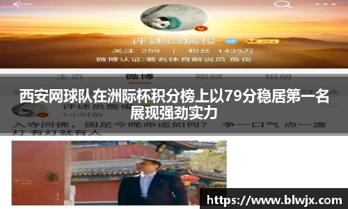 西安网球队在洲际杯积分榜上以79分稳居第一名展现强劲实力